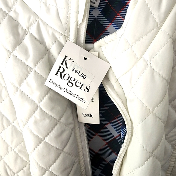 White Quilted Puffer Vest - Picture 3 of 4